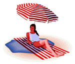 Γυναίκα κάτω από ομπρέλα για προστασία από τον ήλιο