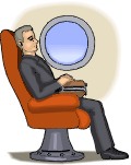 Επιβάτης σε καμπίνα αεροπλάνου.