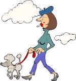 Γυναίκα που καπνίζει με το σκυλάκι της.